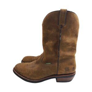 Dan Post Men's Oak Brown Albuquerque Waterproof Suede Mid-Calf Western Boots 15D